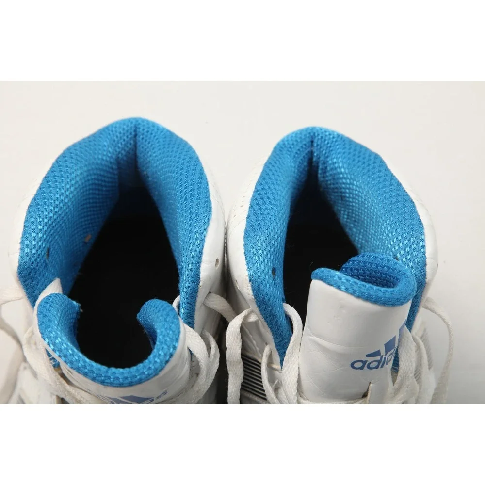 Adidas Commander TD 4 Men's 8.5 White Blue High Top Basketball Shoes